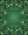 Elegant Emerald Floral Symmetry Rug