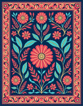 Floral Medallion Pattern Rug