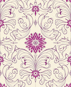Elegant Floral Swirls Pattern Design Rug