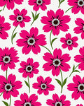 Bold Daisy Patterned Pink Rug