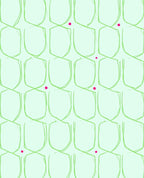 Light Green Shield Pattern with Dots Rug