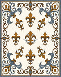Regal Fleur De Lis Patterned Rug