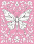 Pink Butterfly Floral Harmony Rug
