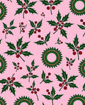 Festive Holly Berry Pattern Design Rug