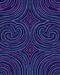 Abstract Swirls With Diamond Shapes Rug