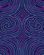 Abstract Swirls With Diamond Shapes Rug