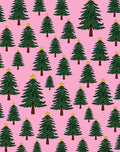 Green Christmas Trees with Yellow Stars Rug