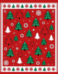 Festive Evergreen Tree Pattern Rug