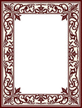 Ornate Flourish Red Ivory Pattern Rug