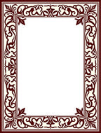 Ornate Flourish Red Ivory Pattern Rug