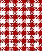 Red White Buffalo Check Design Rug