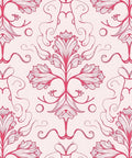 Pink Floral Art Nouveau Design Rug