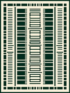 Graphic Geometric Blocks Pattern Rug