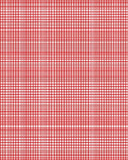Red Gridded Modern Pattern Rug