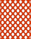 Orange Hexagonal Lattice Woven Pattern Rug
