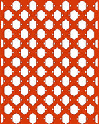 Orange Hexagonal Lattice Woven Pattern Rug