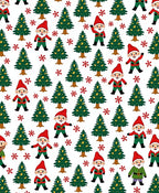 Festive Gnomes And Evergreen Trees Rug