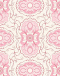 Pale Pink Floral Mandala Design Rug