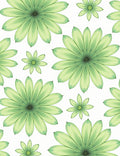 Bright Green Daisy Floral Repeat Rug