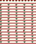 Red Stripe Holly Berry Accents Rug