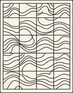 Abstract Wave Pattern Design Rug
