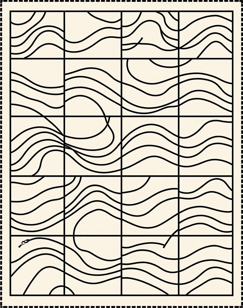 Abstract Wave Pattern Design Rug