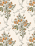 Vintage Floral Sketch Vines Rug