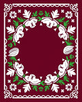 Floral Meadow Border Pattern Rug