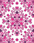 Ornate Pink Floral Mandala Design Rug