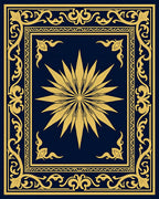 Golden Starburst Intricate Border Rug