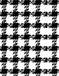 Classic Black White Checkered Pattern Rug