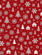 Winter Wonderland Trees Snowflakes Pattern Rug