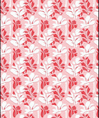 Red White Floral Pattern Design Rug