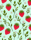 Whimsical Strawberry Garden Pattern Rug