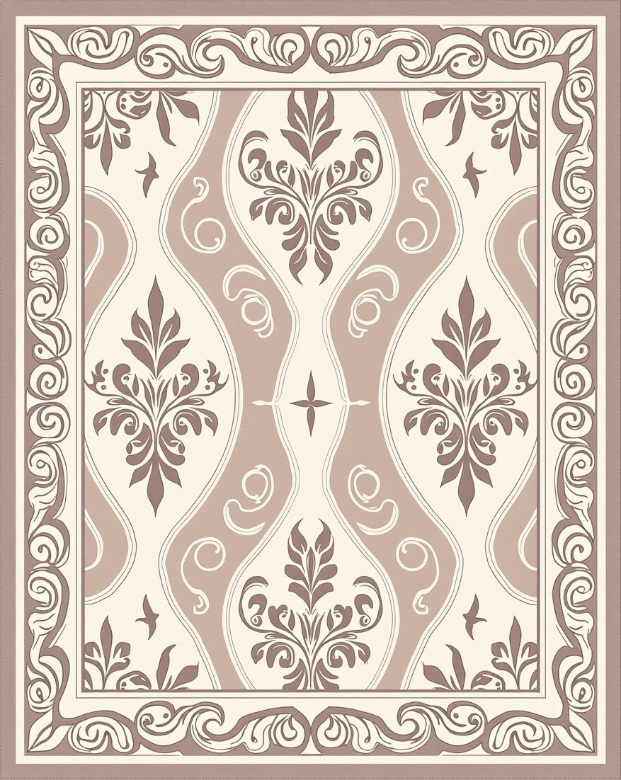 Classic Floral Swirls Pattern Rug