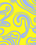 Vibrant Yellow Lilac Swirl Pattern Rug