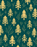 Golden Pine Forest Pattern Rug