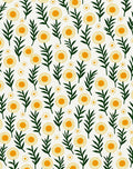 Retro Yellow Daisy Floral Pattern Rug
