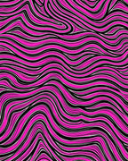 Vivid Pink Abstract Wave Pattern Rug