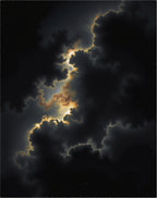 Dark Sky Electric Cloud Fractal Rug