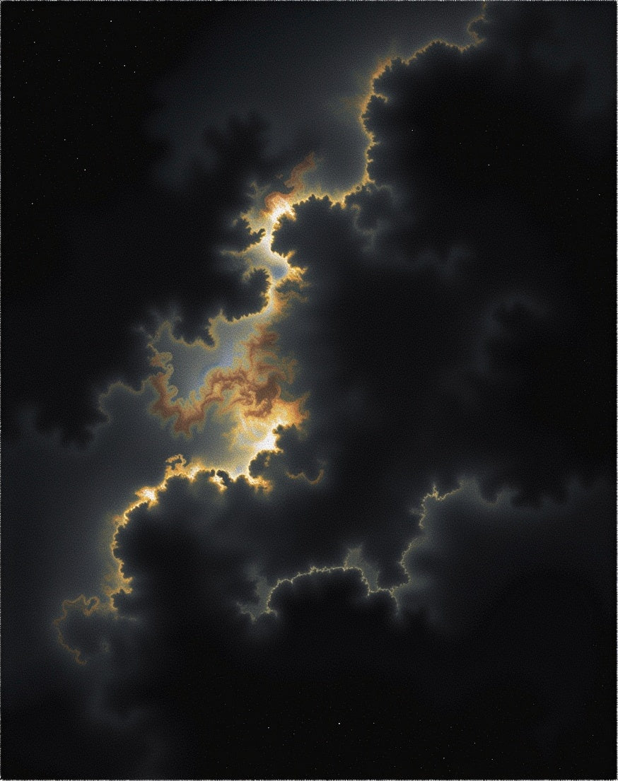 Dark Sky Electric Cloud Fractal Rug