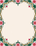 Elegant Pink Floral Vine Pattern Rug