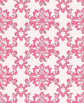 Pink Swirling Floral Patterned Rug