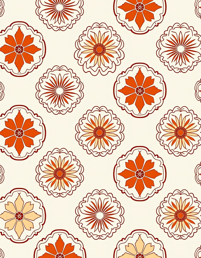 Floral Medallion Pattern Rug