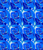 Vibrant Abstract Blue Swirl Pattern Rug