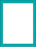 Teal Rectangular Border Design Rug