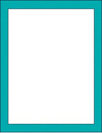 Teal Rectangular Border Design Rug