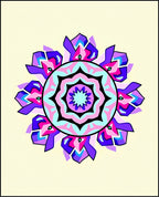 Vibrant Floral Mandala Pattern Rug