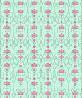 Pink Gem Vine Vertical Pattern Rug