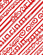 Bold Crimson Swirl Diagonal Stripes Rug